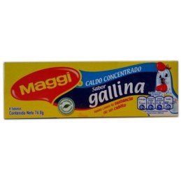 Maggi caldo concentrado sabor gallina 8 tabletas 76.8g