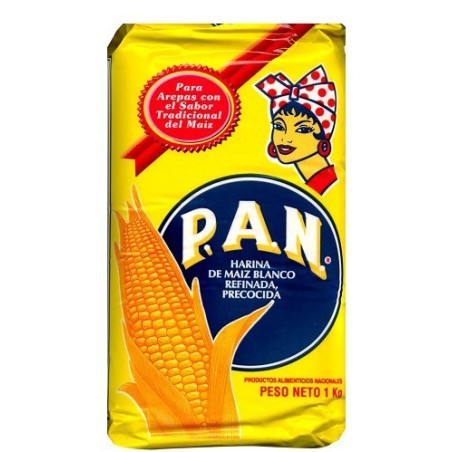 harina Pan de Maiz  blanca NON GMO 1 KILO
