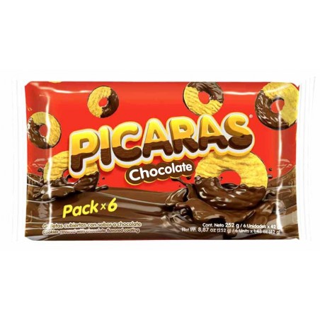 Biscuit enrobé de Chocolat PICARA - 6 packs