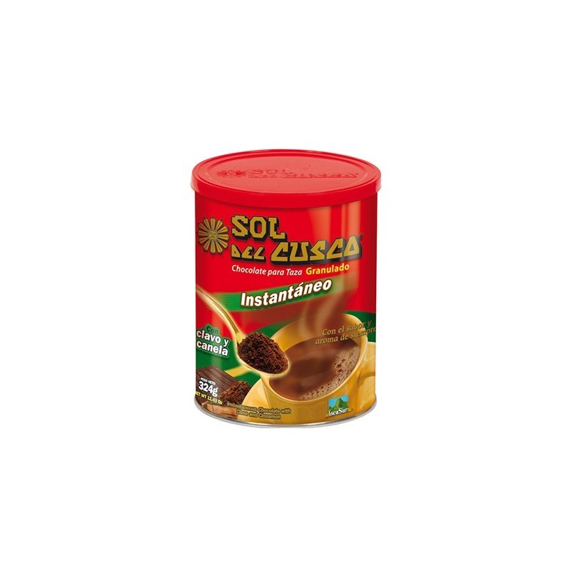 Chocolate para taza granulado Sol del Cuzco 324g 