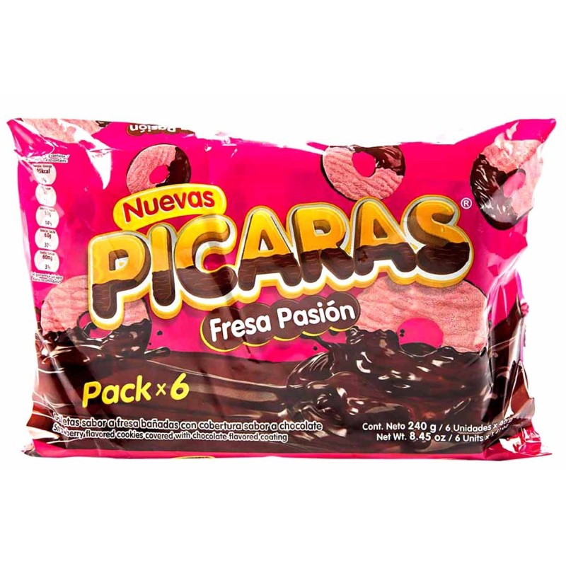 Galletas PICARA Fresa Pasión - bolsa 6 und 240g Galletas PICARA Fresa Pasión - bolsa 6 und 240g