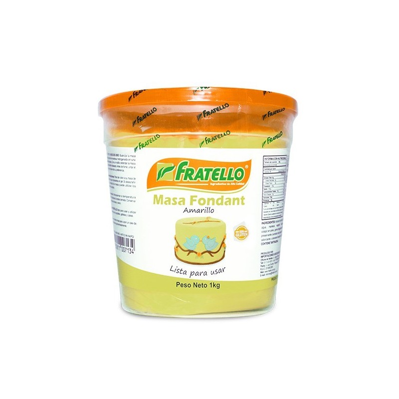 Masa Fondant para tortas en Amarillo 1 KILO Masa Fondant para tortas en Amarillo 1 KILO