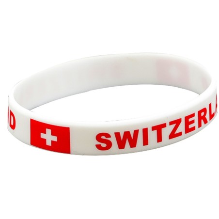 Bracelet en silicone Suisse une piÃ¨ce 