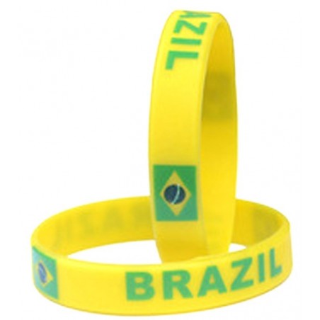 Bracelet en silicone BrÃ©sil une piÃ¨ce