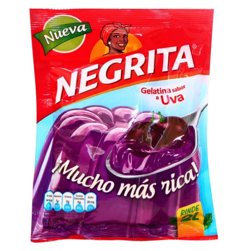 Gélatine au goût de raisin  La Negrita 160g