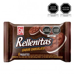 GALLETAS RELLENITAS DE CHOCOLATE DE 6 PAQUETES