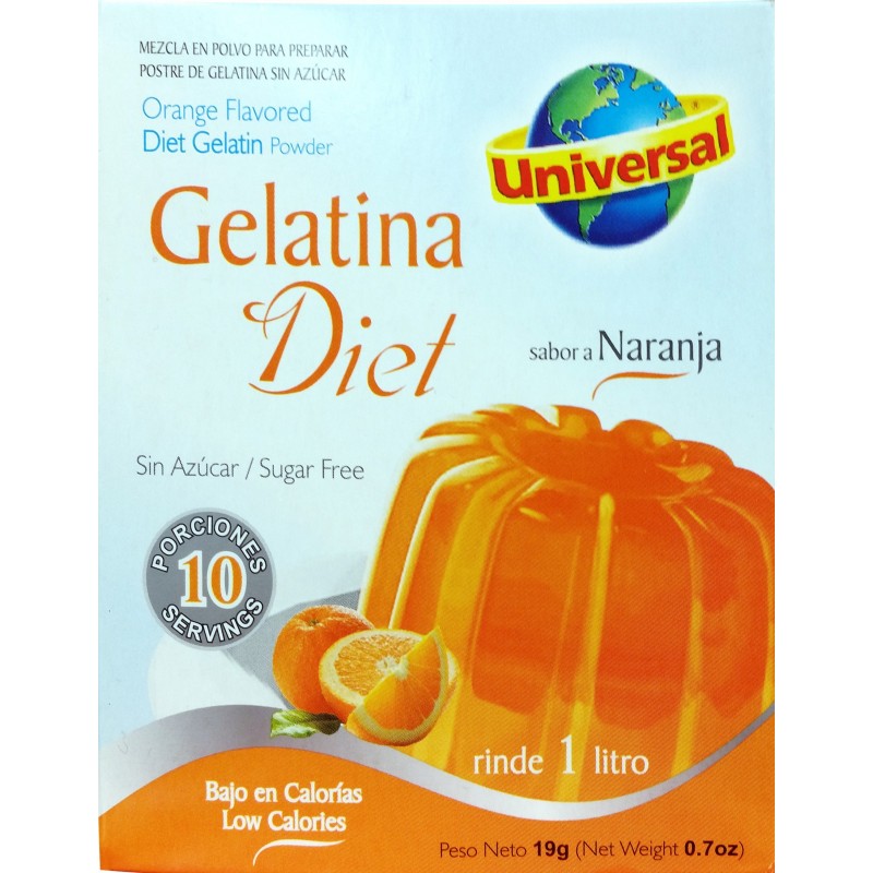 Gelatina de naranja  DIET  "Universal" 19gr