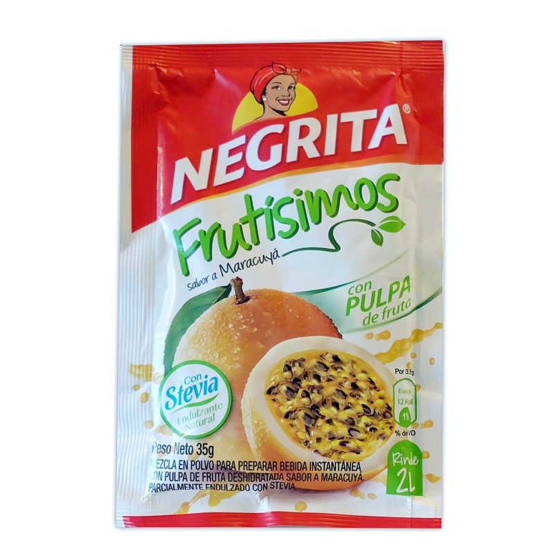 Negrita Frutisimos sabor Maracuya con Stevia 35gr